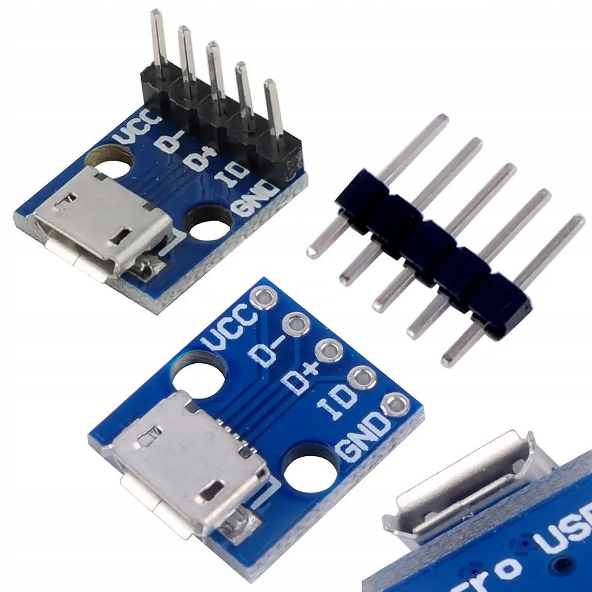 Rosfix Aansluiting Micro USB 5 Pin Ingesoldeerd op PCB - Compact - Duurzaam - 5 Pin - Gesoldeerd