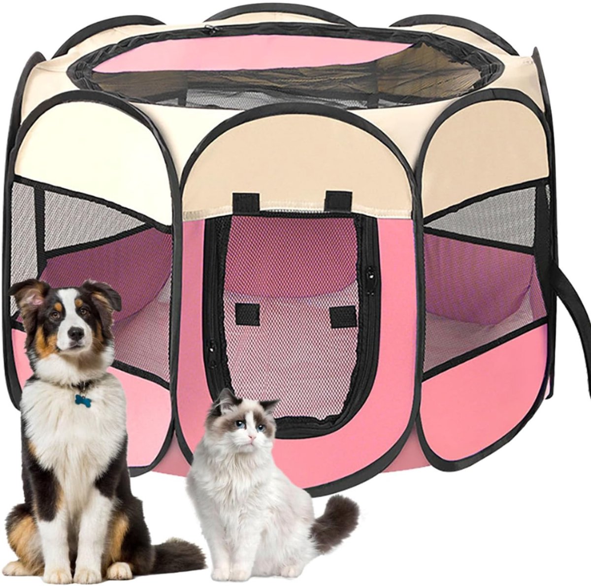 ZRNS® Opvouwbare Puppyren - Hondenren - Kattenren - Roze