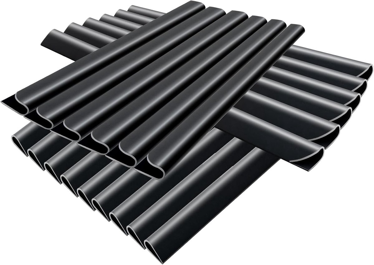 Set van 40 Bevestigingsclips voor Clamp Rails, 19 cm x 1,5 cm, PVC Privacy Strips voor Dubbele Hekken, Weerbestendige Privacy Schermen voor Tuin en Omheining