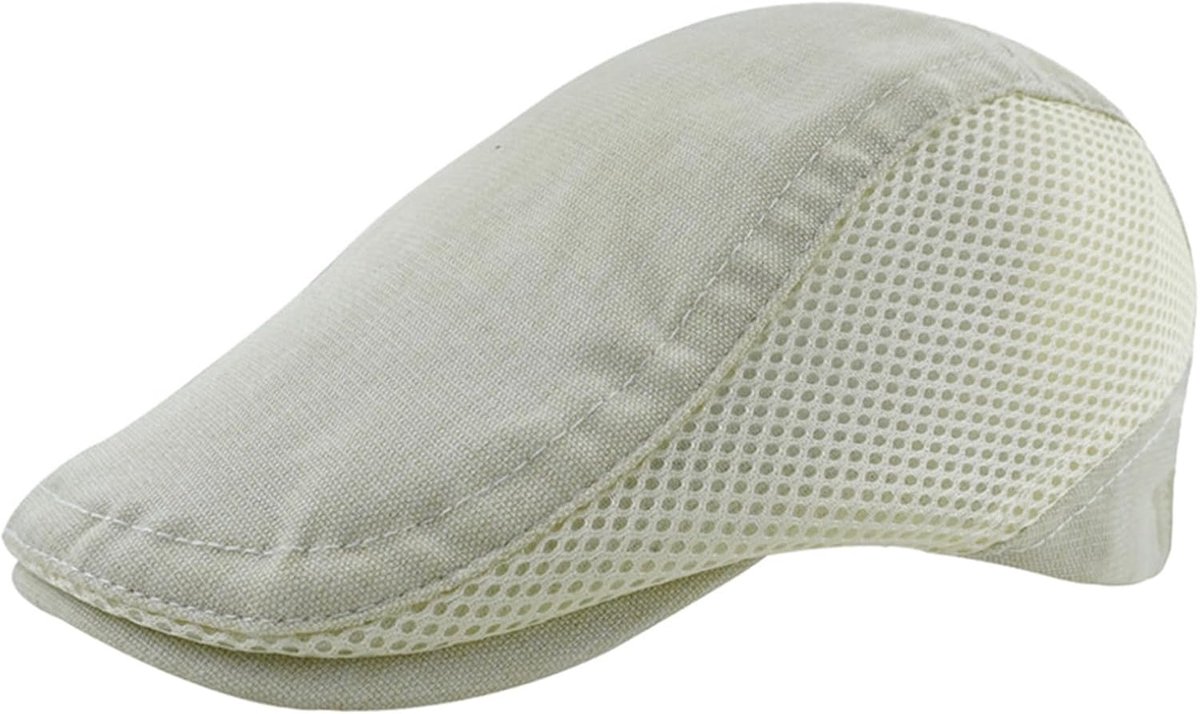 Platte zomerpet, krantenjongenspet, van puur katoen hennep, baret, rijhoed voor dames en heren