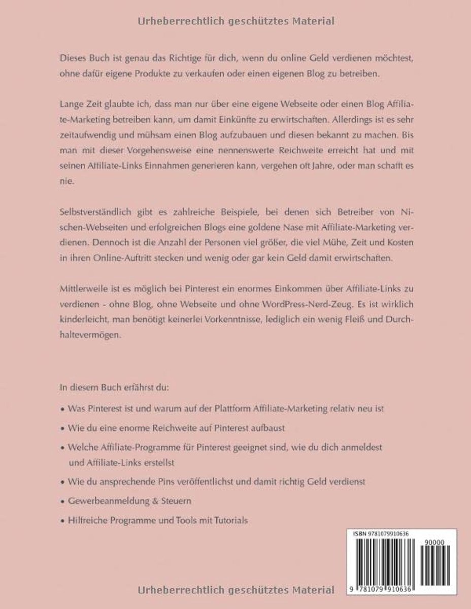 Verdienen mit Pinterest: Affiliate-Marketing ohne Webseite