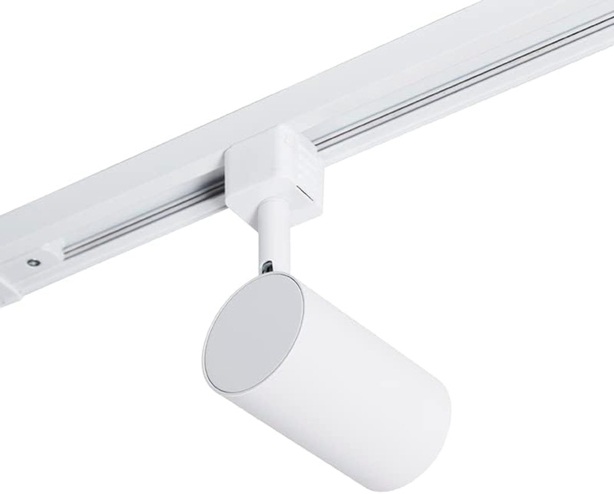 - Modern Modern railsysteem met 14 spots wit 1-fase - Iconic Jeana | Slaapkamer | Keuken - Staal Langwerpig - GU10 Geschikt voor LED - Max. 14 x 50 Watt