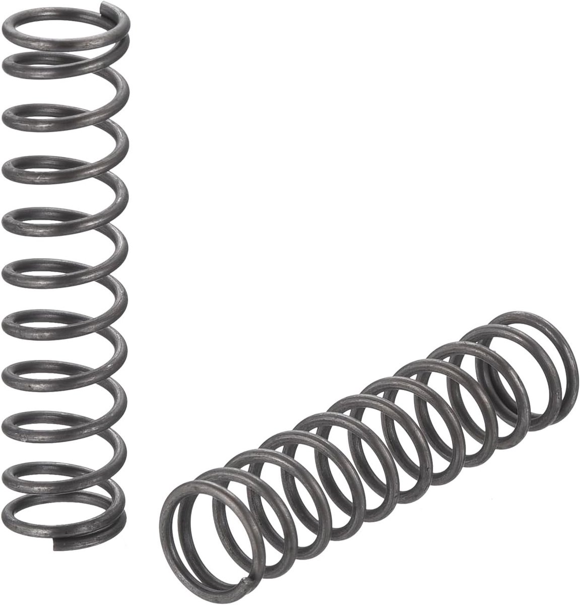 Sourcing map 15 stuks edele staalspoel verlengd drukveer 1,2 x 8 x 25 mm 1.2x11x45mm-10pcs
