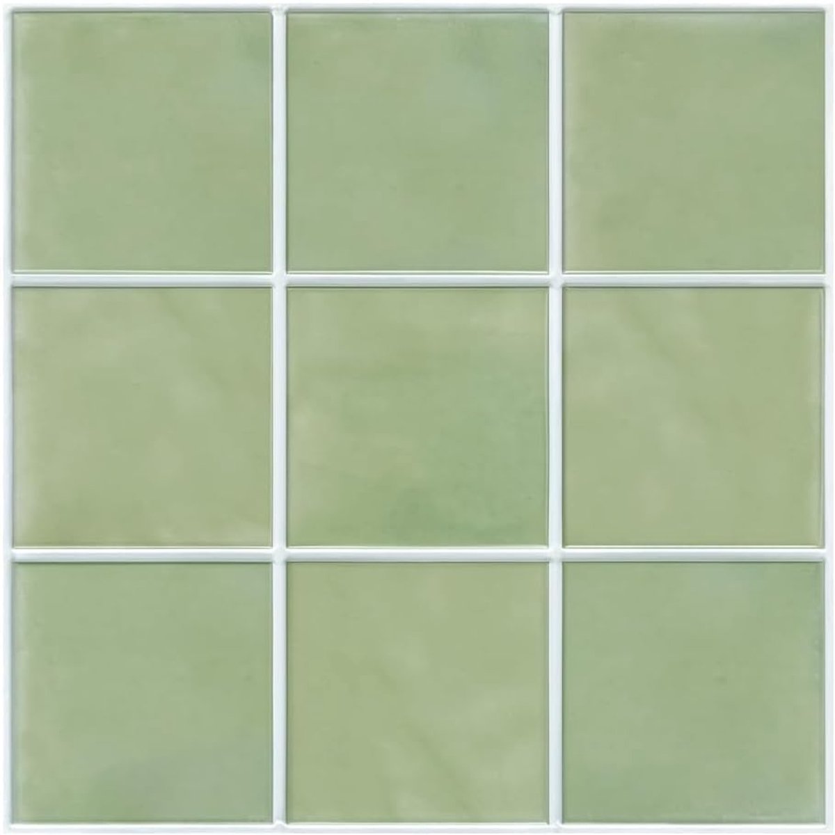 3D Zelfklevende Wandtegel, Mat Aliegroen, 10 Vellen 30,5 x 30,5 cm, 3D PVC Vierkant Tegels, Tegelstickers, Zelfklevende Achterwand Voor Keuken Badkamer, Waterdicht, Verwijderbaar