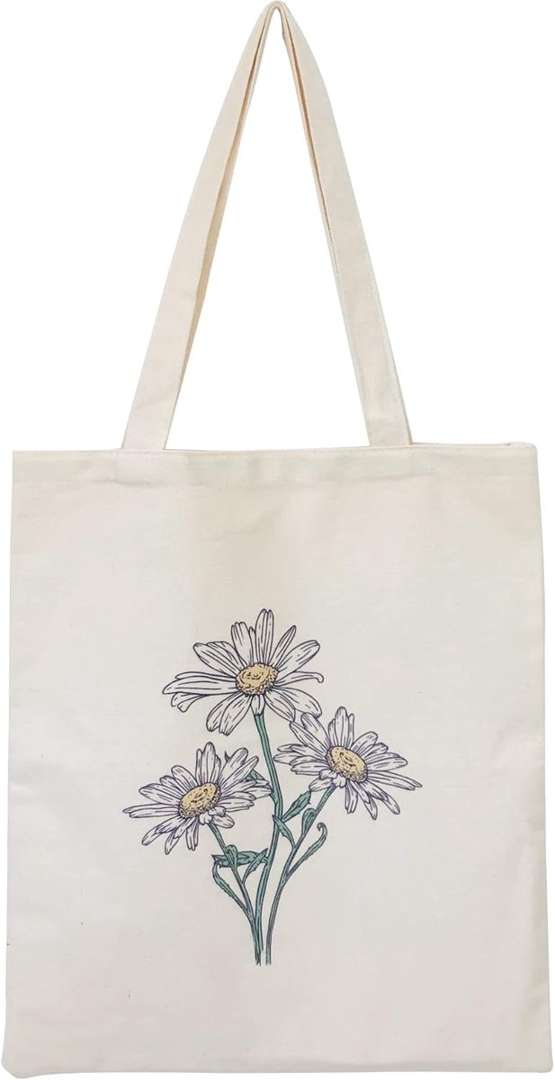 Floral Botanische boodschappentas voor leraren, herbruikbare boodschappentassen, schattige kattenboodschappentassen esthetisch om te winkelen