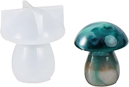 3D-paddenstoel-siliconenvorm, paddenstoelhars, epoxyhars, gietvorm voor zeep, woondecoratie, geurend — afbeelding 4