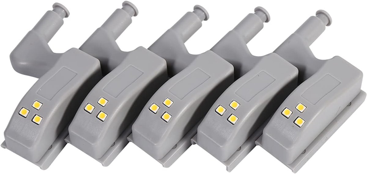 Licht Kast Scharnier, 10 Stuks Warm/Koel Wit Garderobe Kast Thuis Keuken (warm wit)