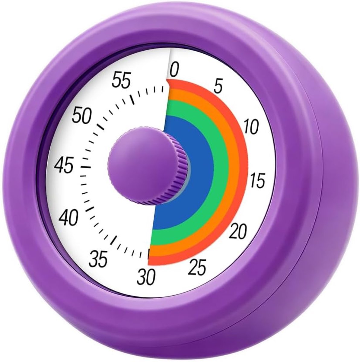 Visuele timer voor kinderen, 60 minuten, afteltimer, 60 minuten countdown, korte wekker, visueel - ideaal voor ADHD en autisme, huiswerk, school, klaslokaal en koken in de keuken