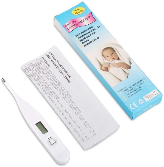 HPC300 Digitale koortsthermometer, lcd-display, medische elektronische thermometer voor oraal, oksel en rechthoek, digitale thermometer zonder kwik, voor pasgeborenen, kinderen, volwassenen — afbeelding 5