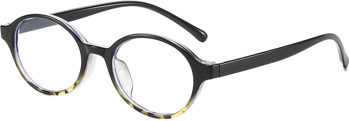 Bril met blauw licht ovaal montuur voor dames en heren, retro, kleine ovale anti-filterbril, blauw licht om te lezen, pc-spel