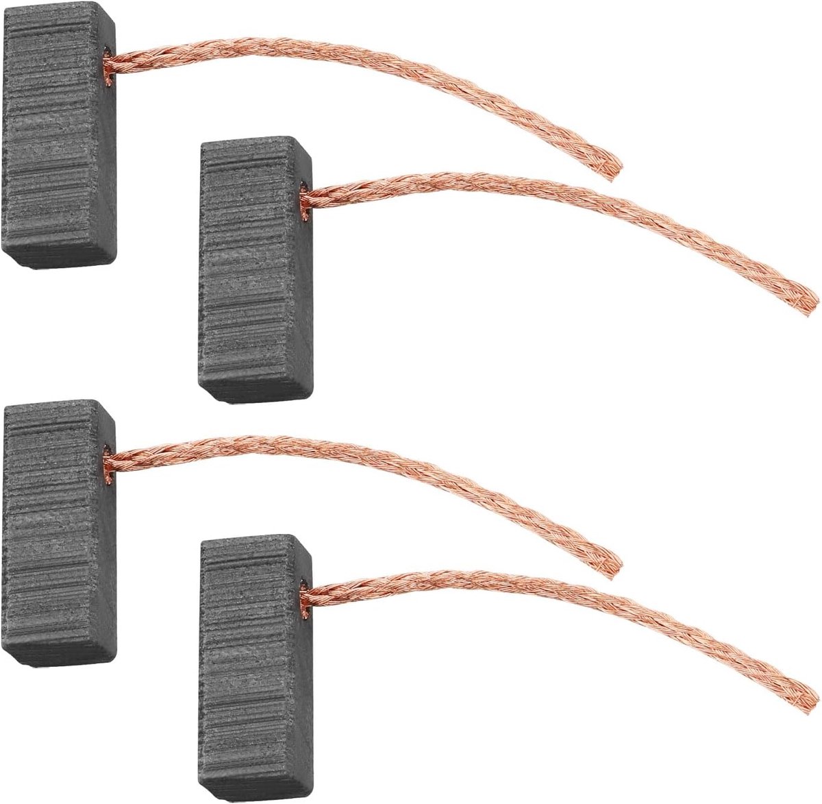 2 Paar Koolborstels 5x5x12mm voor Blowers Fans Ruitenwissermotoren en Raamregelaar Motoren Vervanging Deel voor Diverse Voertuigmotoren 12V 24V