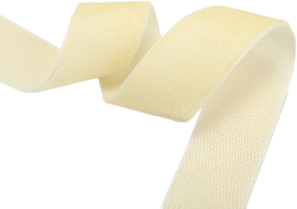 Lint, 6 mm, decoratief cadeaulint, fluwelen lint, fluwelen banden, decoratieband voor doe-het-zelf verpakking van geschenken, bruiloft, verjaardag, Kerstmis, crème