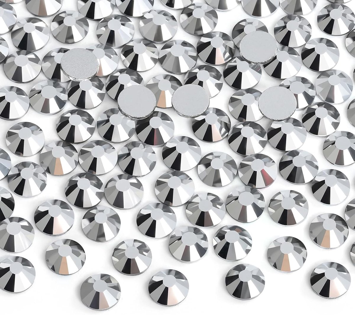 Achterkant glas strass edelstenen ronde diamanten strass voor nageldecoratie