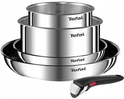Tefal Ingenio Emotion Pannenset - 5-delig - Pannenset Inductie - Stapelbaar - Afneembare Handgreep - RVS - Geschikt voor alle warmtebronnen