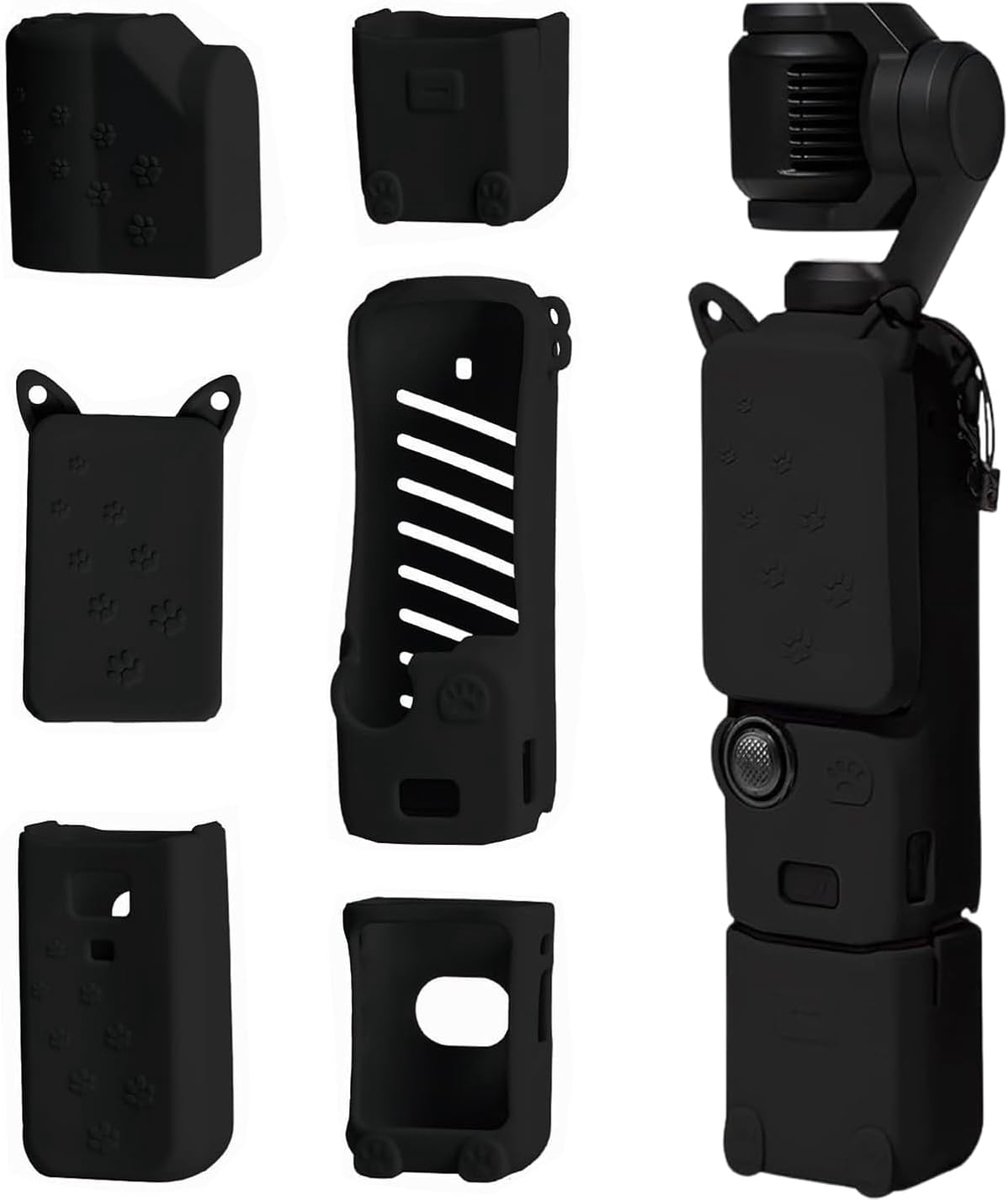 Hoes voor DJI Osmo Pocket 3 case, beschermende siliconen beschermhoes voor Pocket 3 accessoires, compatibel met DJI Osmo Pocket 3 Creator Combo/Xtra Muse Accessoires