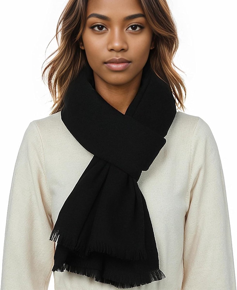 Sjaal voor dames, stola, pashmina voor avondjurk, winter, elegant voor feestelijke bruiloft, zwart 1, Eén maat
