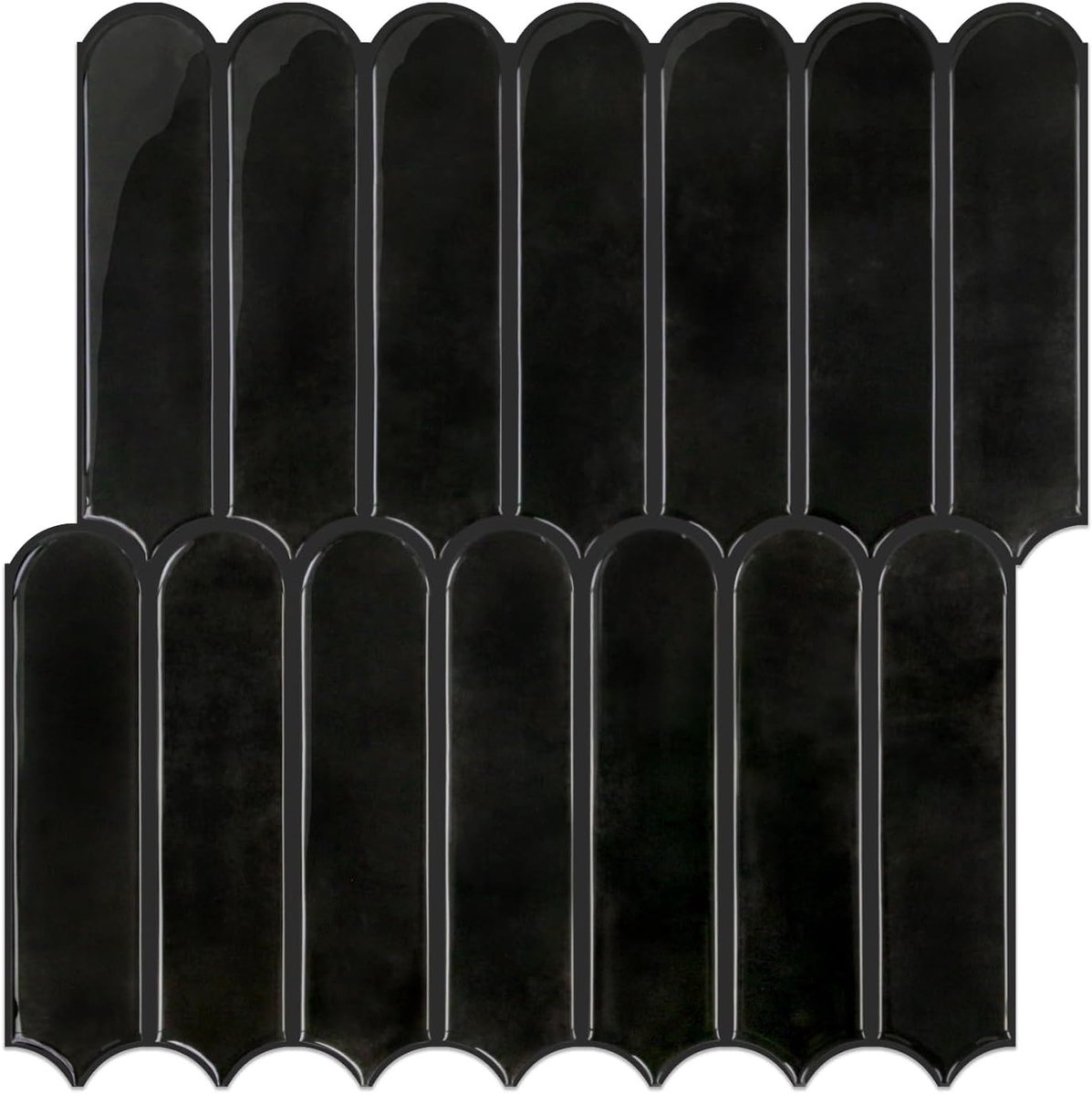 Dikke zelfklevende Tegels keuken Zwart, 10 Stuks, 3D Tegelstickers Zelfklevende Tegels 3D Wandpanelen Wandtegels keukentegels Zelfklevende Keukenachterwand Badkamer, 30,5 × 30,5 cm