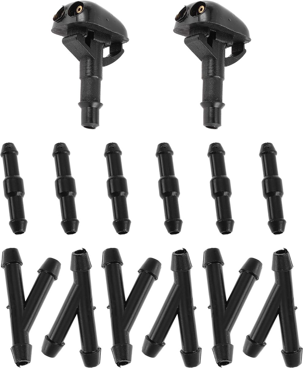 8265A083 Voorruitsproeier voor Mitsubishi Lancer 2008-2014 Zwart Voorruitsproeiers Wissermondstuk Spuitmond Kunststof 1 Set