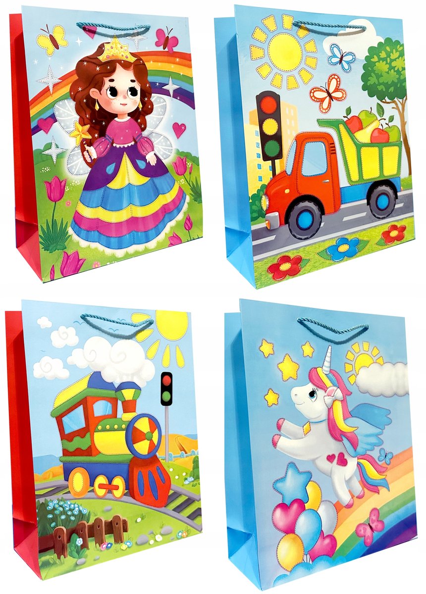 Decoratieve Cadeautas voor Jongens en Meisjes 18x24x8.5cm