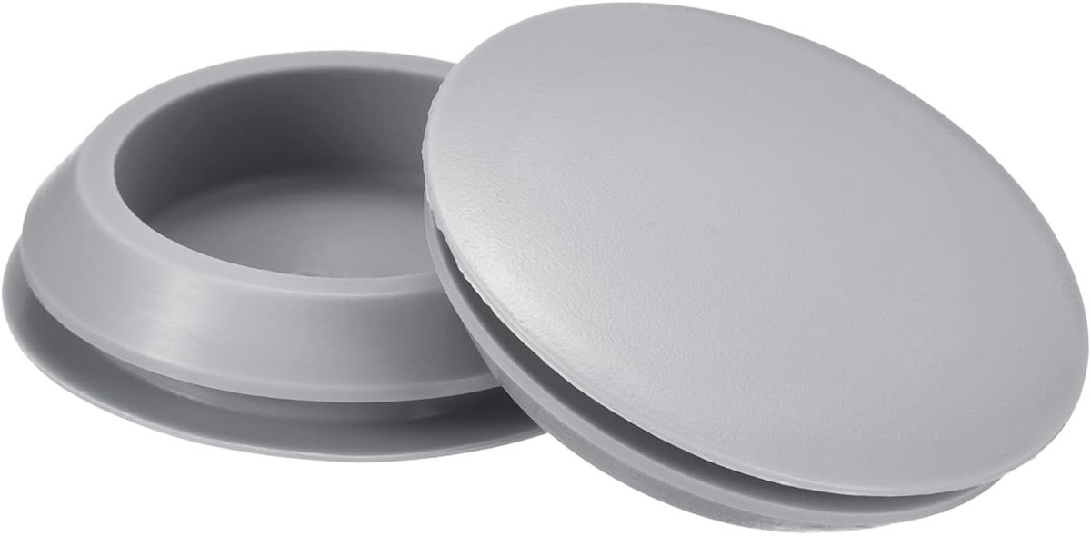 4 stuks siliconen stops, rubberen stop van siliconen, gatstop van 50 mm, gatafdekking voor metalen buizen, rubberen stop voor laboratorium, meubels, grijs
