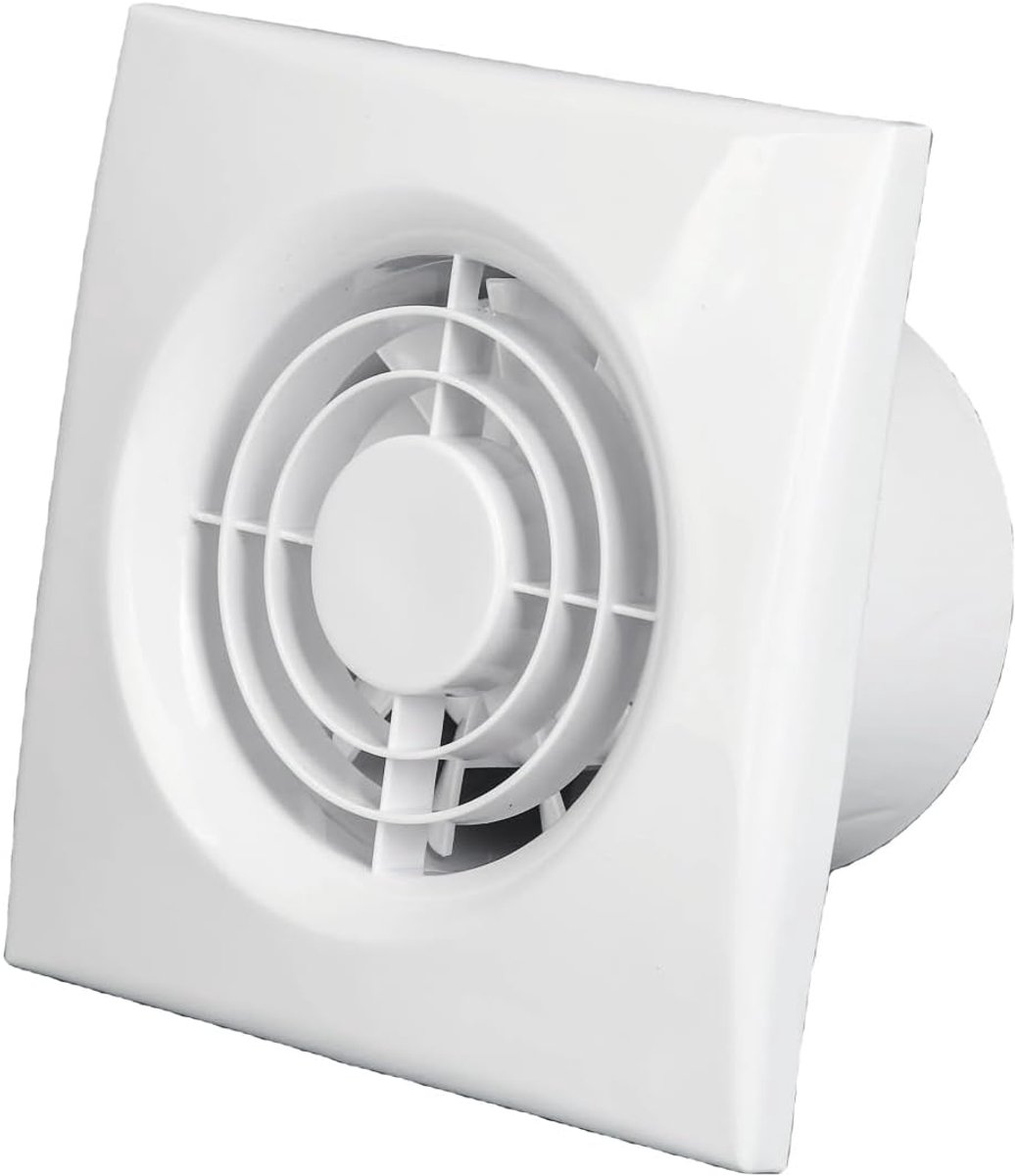 _100 mm – serie M – afvoerventilator + terugslagklep, 10 W-95 m³/h, badkamer, keuken, kantoor, toilet, VMC