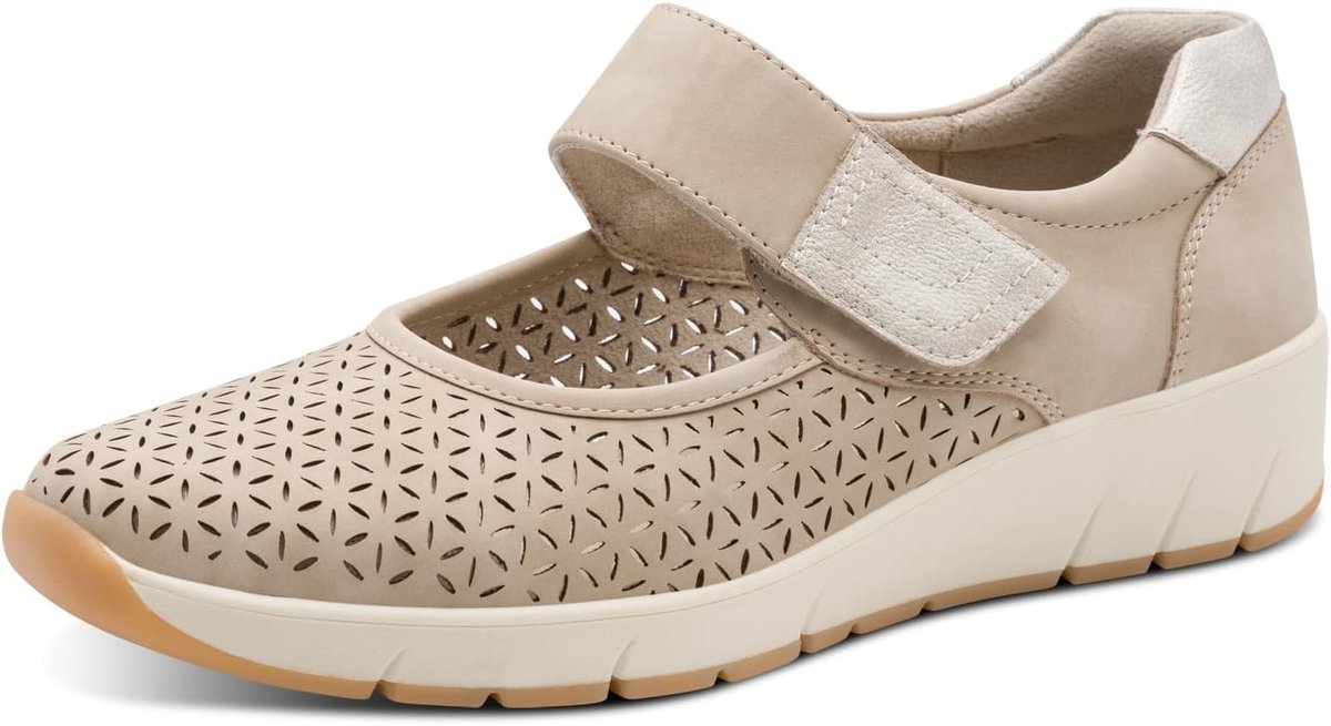 Dames Jana Damen Halbschuhe Mit Klettverschluss VeganSneaker