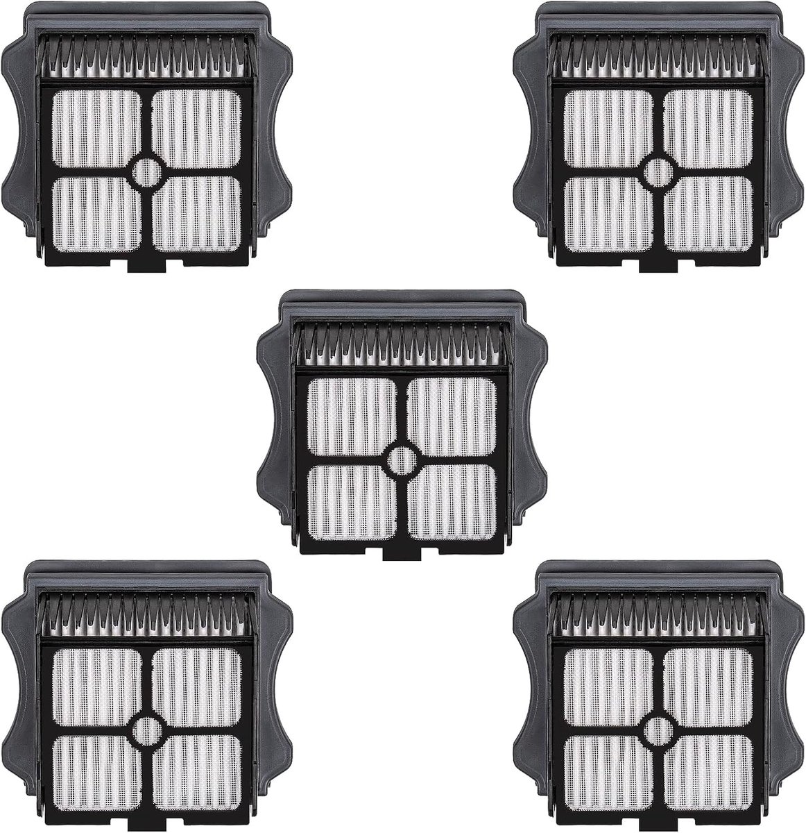(5-pack) HEPA-filters compatibel met Tineco iFloor 3/Floor One S3/One S5/One S5 Pro 2, nat-droog stofzuigerfilter, vervangende onderdelen 5 filters (Opmerking: niet van toepassing op Floor ONE S5