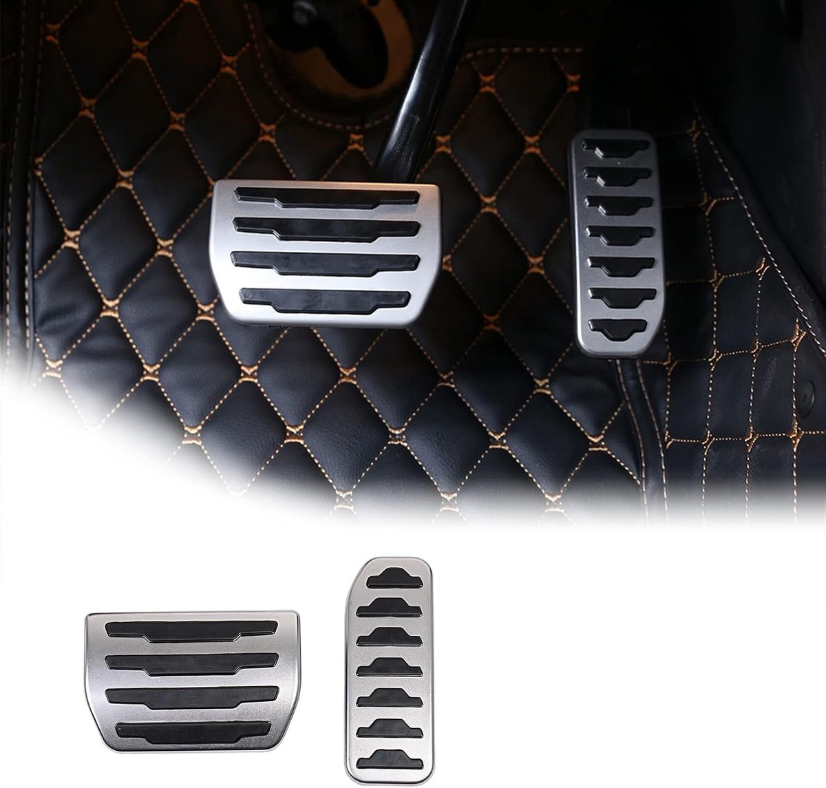 Auto Brandstof Gas Rempedaal Cover Trim 2 Stks Voor Discovery Sport 2015-2019, Voor Rangerover Evoque 2012-2019,Voor XE F-Pace X761Car Accessoires