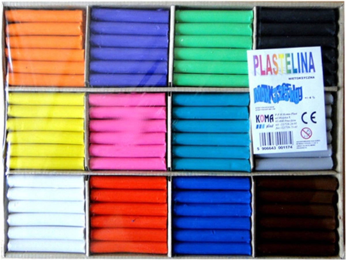 Plastiline 12 Kleuren - Knutselen en Leren