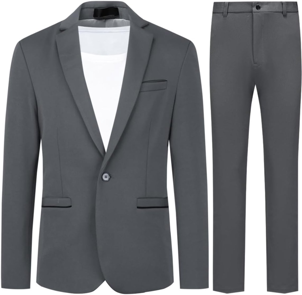 Modern herenpak met 1 knoop, smokings, bruiloftspak, colbert, 2-delig