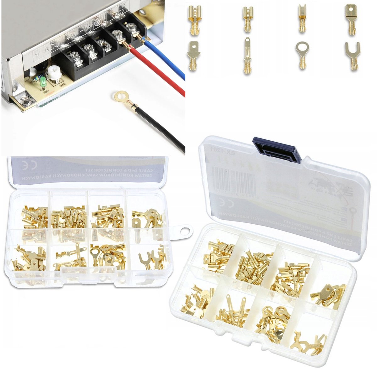 Rosfix Connectorset Niet-Geïsoleerde Kabelconnectoren 80 St - Oog 4,2mm Vork 4,2mm 2,8/4,8/6,4mm