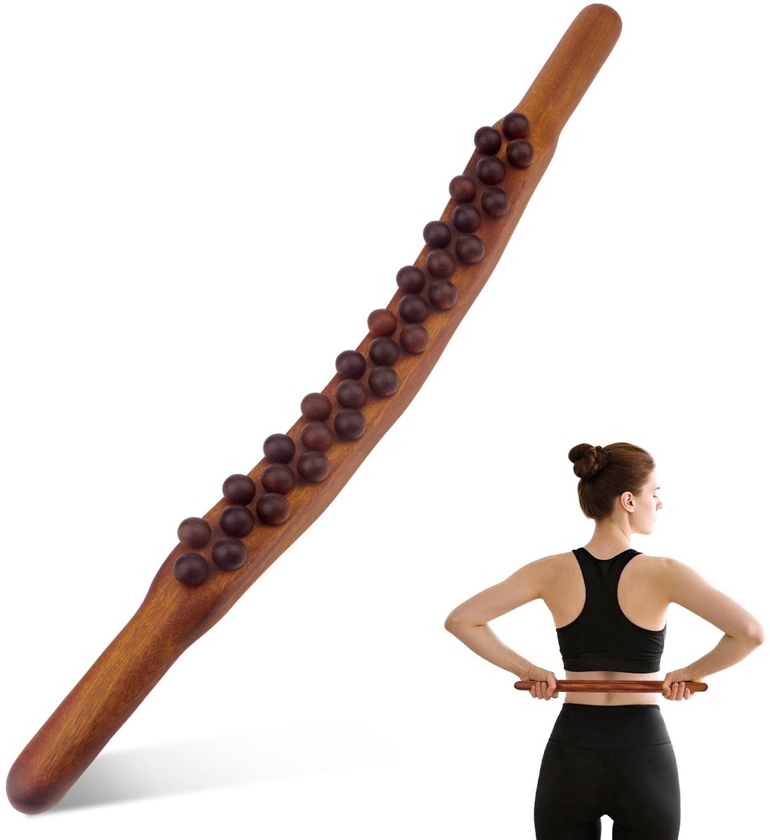 Omgoods - Houten Gua Sha Massage Tool met 31 Massagebollen