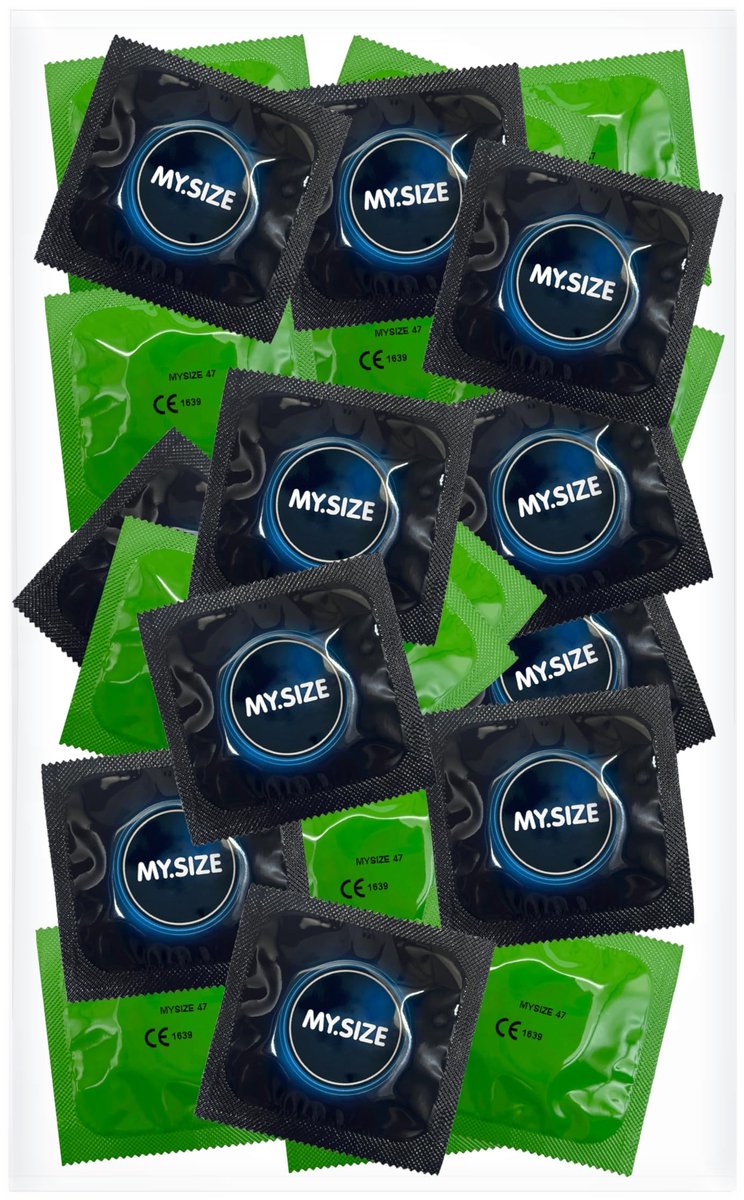 MY.SIZE 47mm condooms, 50 stuks in zak – Condooms voor mannen, smalle pasvorm