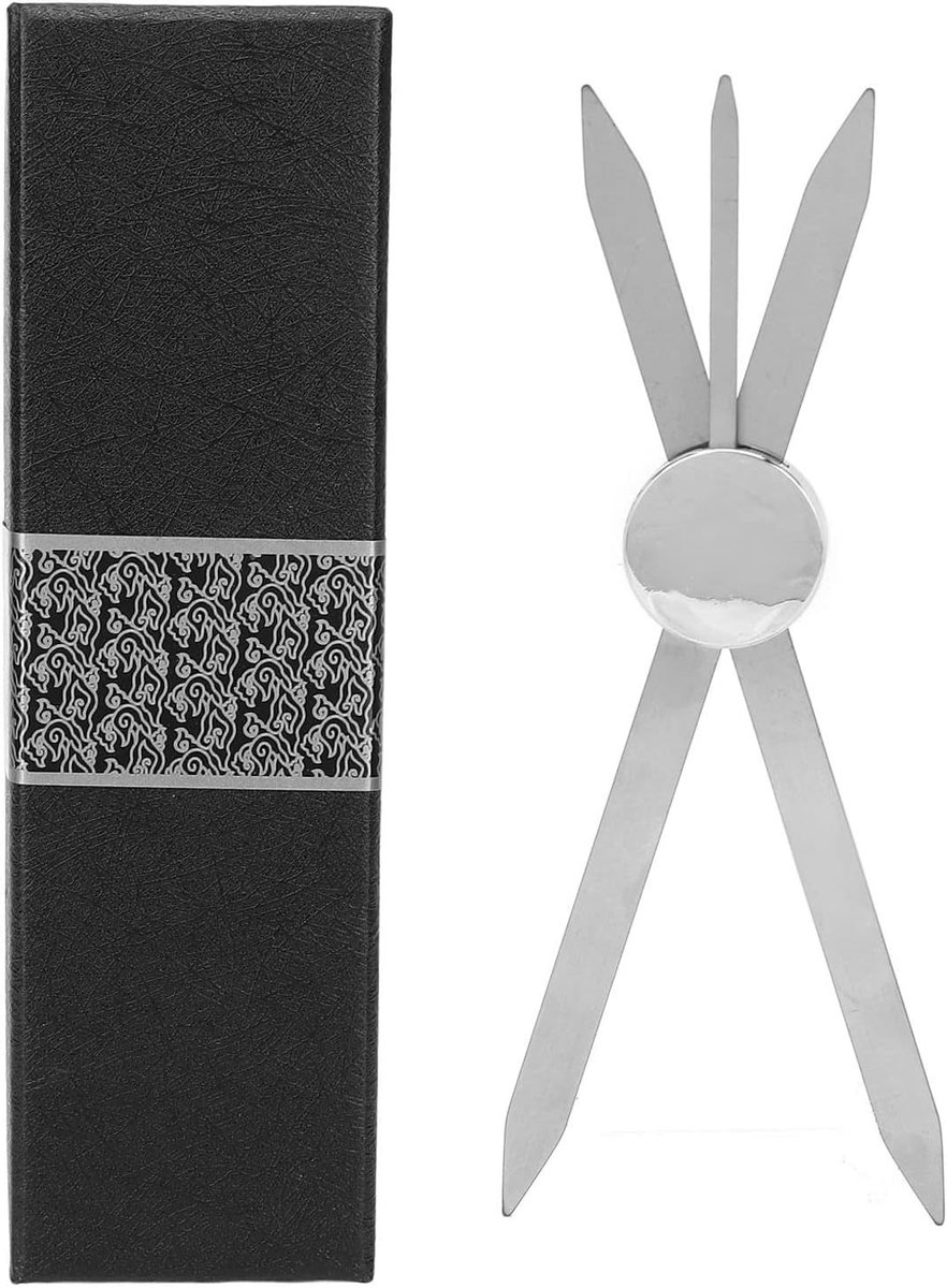 Precisie Eyebrow Stencil Ruler voor Perfecte Wenkbrauwen, RVS Meetinstrument voor Microblading en Make-up, 3 Punt Positionering en Gebruiksvriendelijk Ontwerp