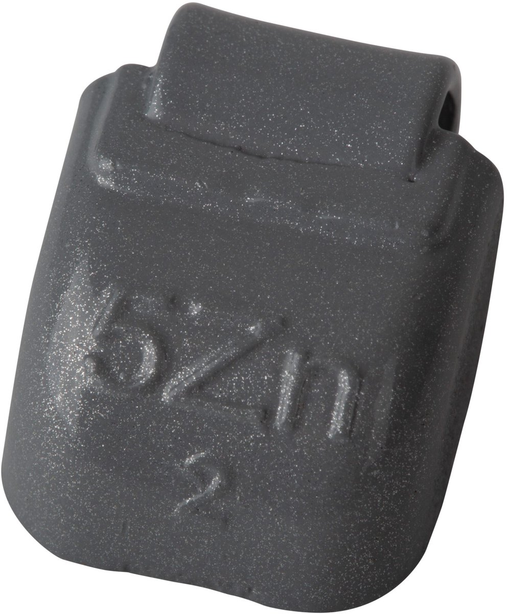 Wielgewicht zink 5 gram – stalen velg, grijs – 100 stuks