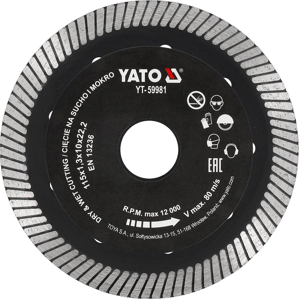 Professionele Diamantschijf voor Nat Gebruik - 10 mm Segment - Diamant Zaagblad voor Haakse Slijper - Snel & Strak Zagen Zonder Braam - Voor Keramiek, Tegels & Nat Zaagwerk - Diamantslijpschijf