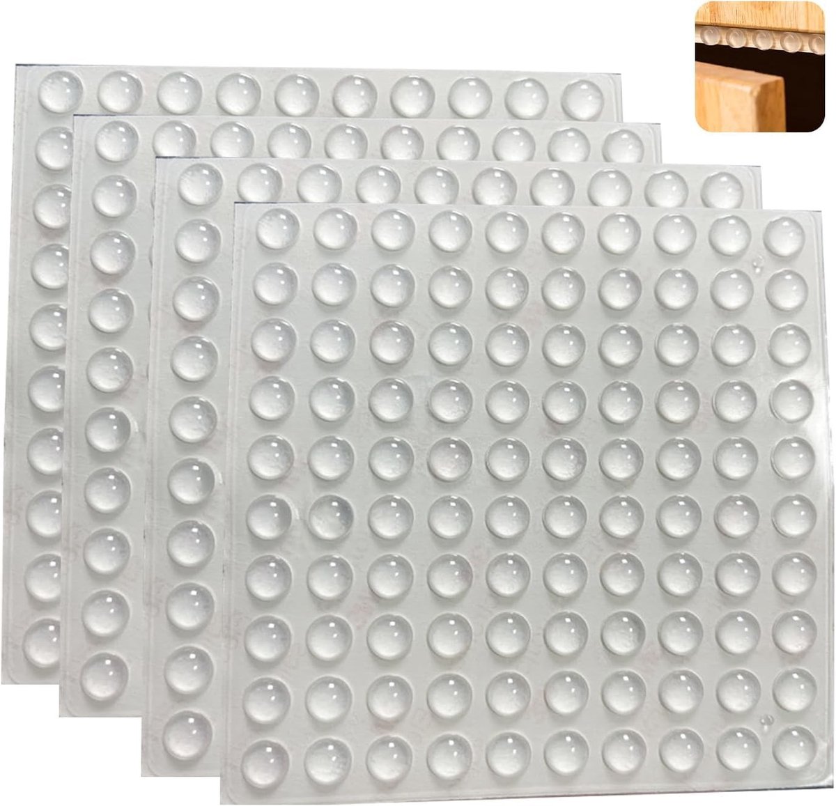 400 stuks transparante zelfklevende pads, rubberen buffers voor meubels, deurbuffers en ladebescherming