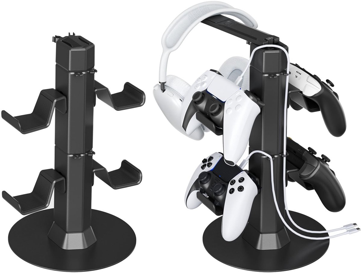 Omgoods - Gaming Controller en Headset Houder met Oplaadkabel Organizer