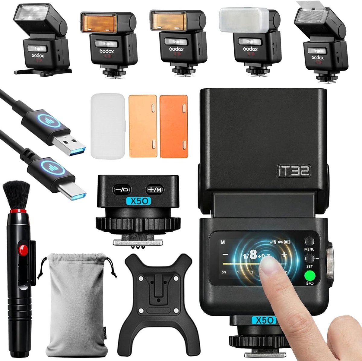 Omgoods - TTL Mini Camera Flits met Draadloze Trigger en HSS