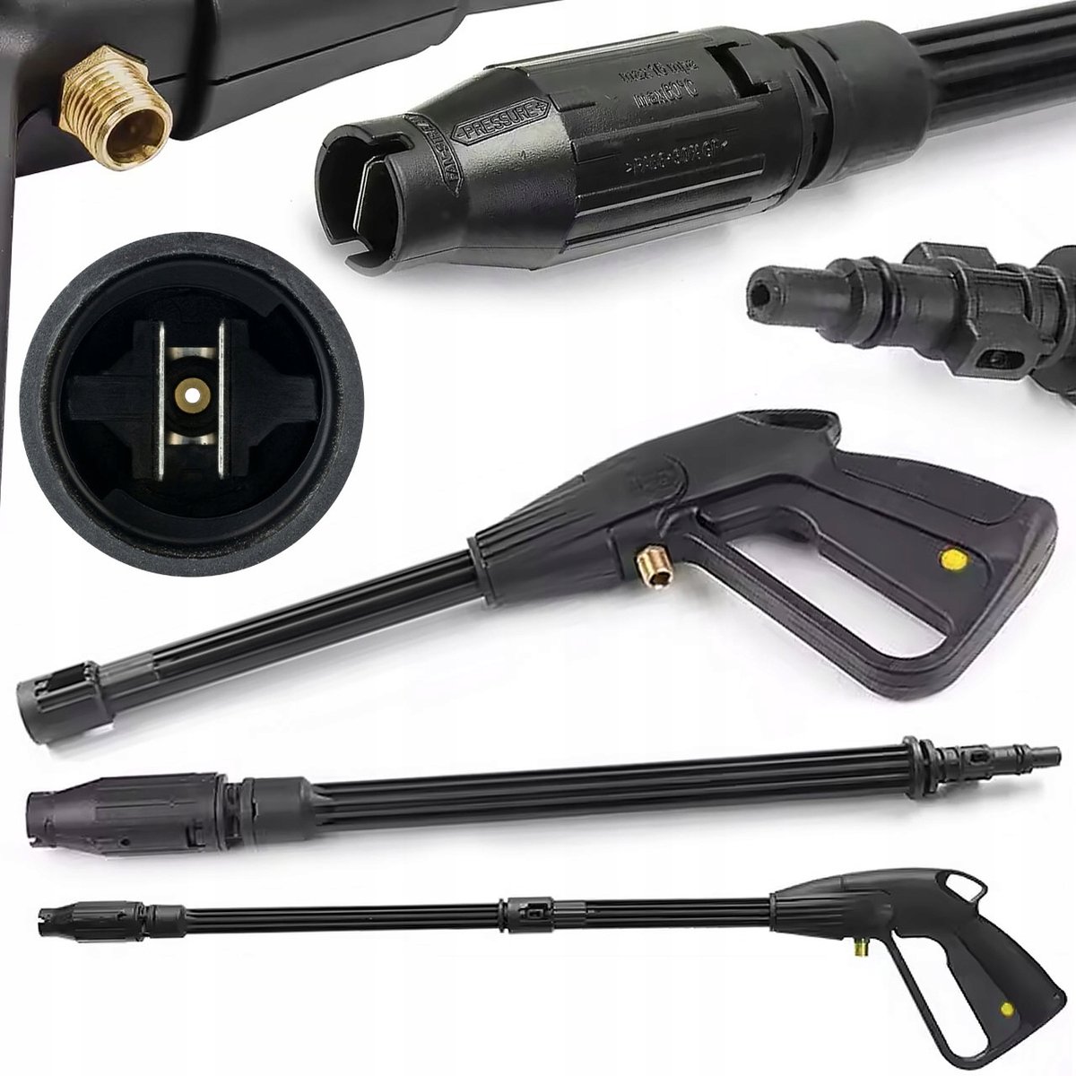 Rosfix Spuitpistool Vervanging - M14 Gwint, Vario Spuitmond - 40 cm Lance, Kunststof - Geschikt voor Kärcher, Lavor
