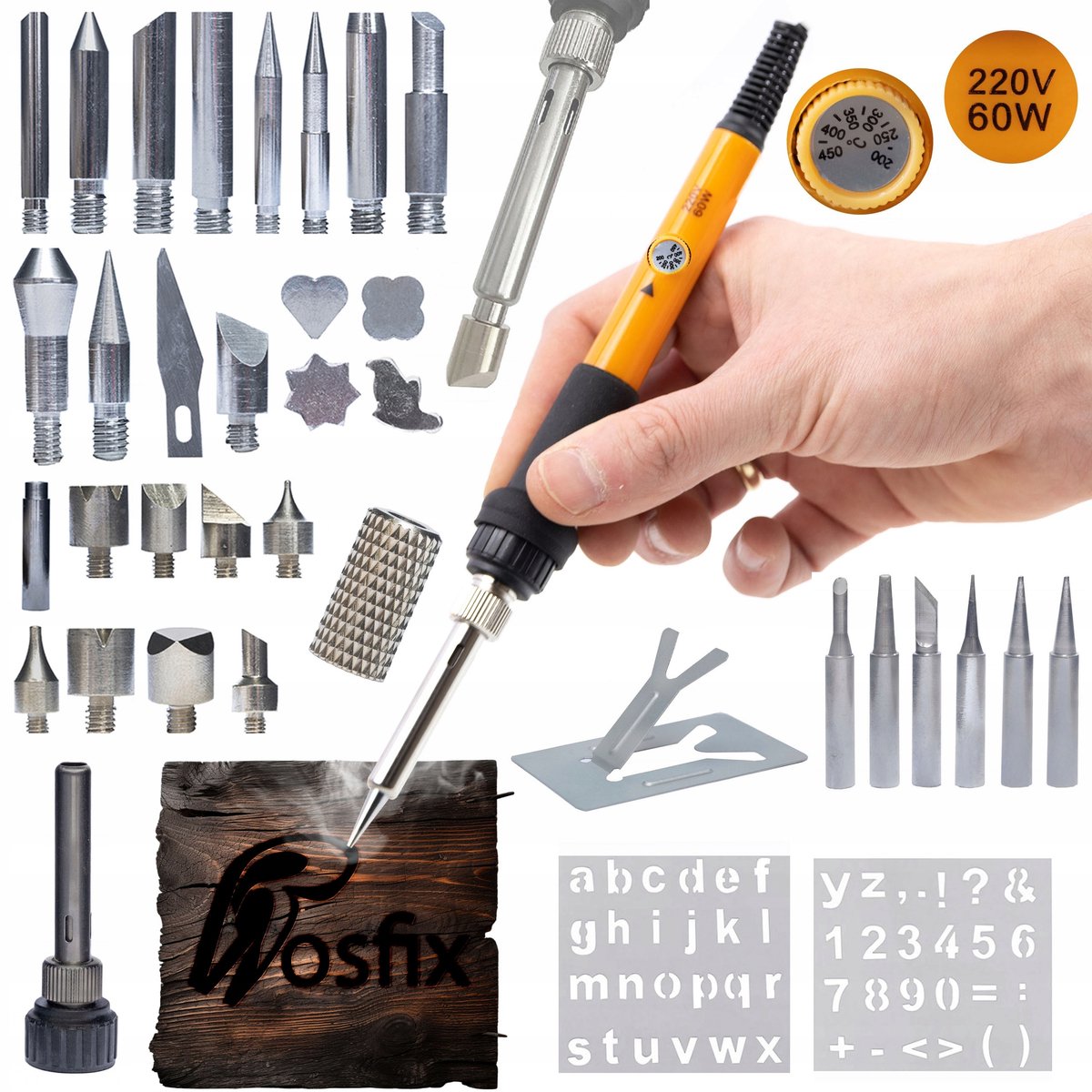 Rosfix Soldeerbout Set OP60W Electric S - Potentiometer, 60W Precisie - 200–450°C 220V