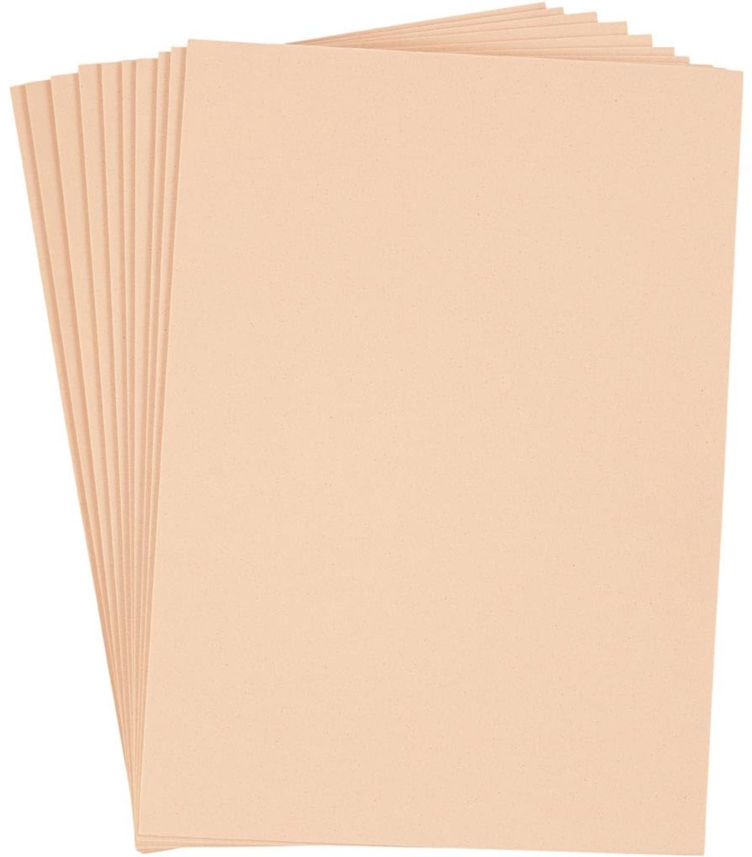 Moosrubber A4 21x30 cm, 2 mm dik, crème, 10 vellen