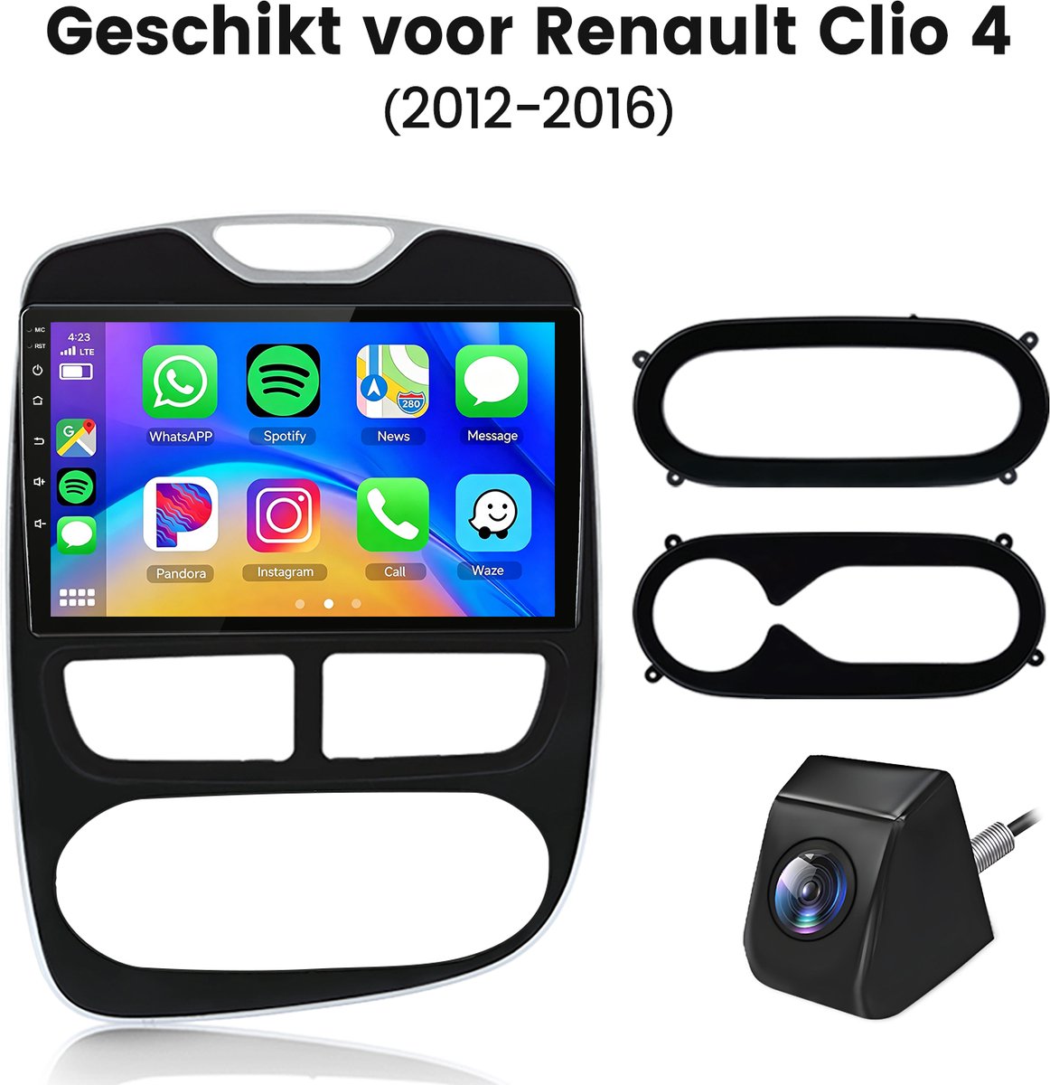 Cestovet LINUX Autoradio - Geschikt voor Renault Clio IV (MK4) 2012-2016 - Draadloos CarPlay & Android Auto - Bluetooth,FM,RDS,USB,SWC - 10 Inch IPS Touchscreen -RDS - Inclusief achteruitkijkcamera