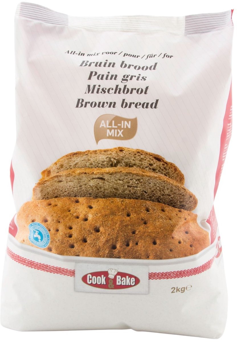 Cook & Bake - All-in Broodmix - Bruin Brood - Alleen water toevoegen - 2 kg
