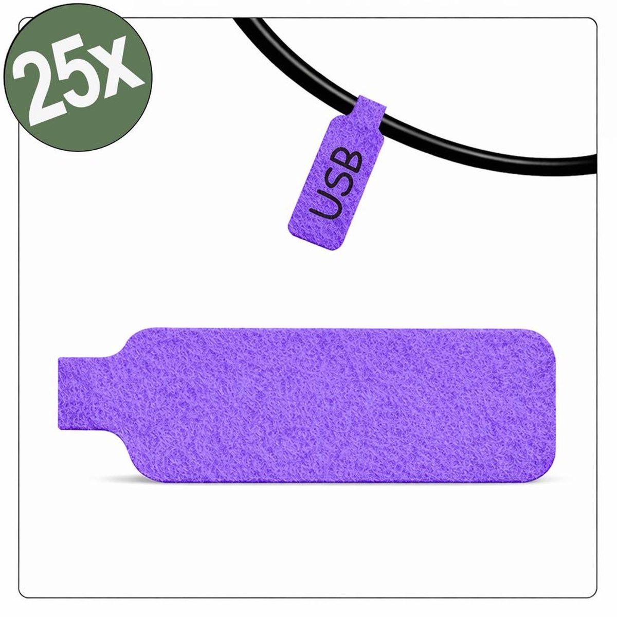 Quadrios 26CA797 26CA797 Kabeletiket 20 x 40 mm Kleur van het label: Violet Aantal etiketten: 25