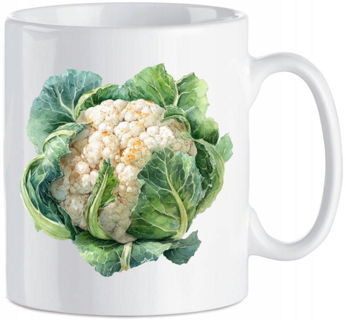 Modieuze Bloemkool Mok - Keramiek, 330ml - Unieke cadeau