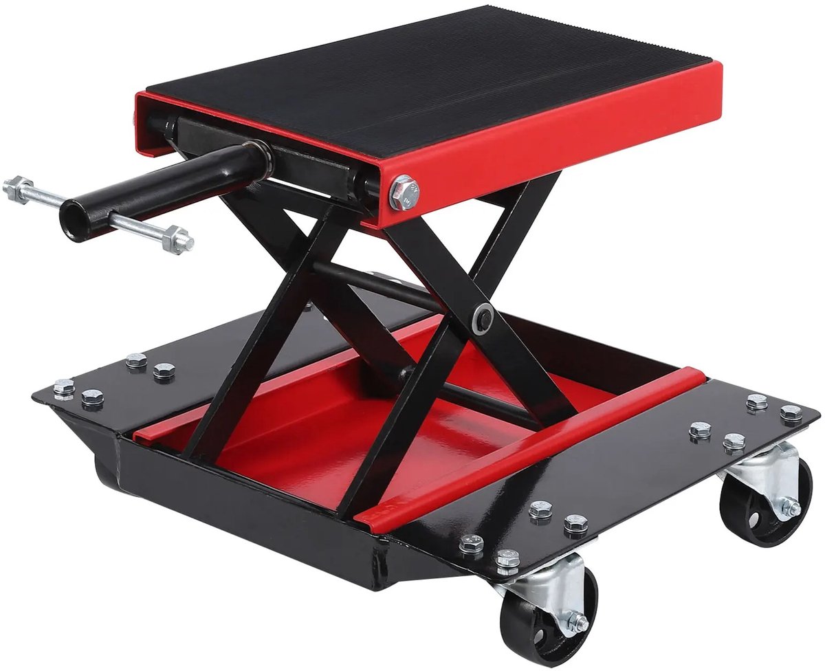Velori Motorlift 500 kg - Motorfiets Hefbrug - Schaarlift Motorfiets - Motorheftafel - Crossmotor Lift - ATV Hefbrug - 9,4-39,1 cm Hefhoogte - Stalen Platform