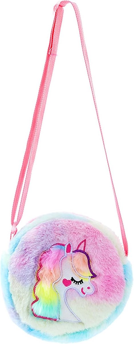 Schoudertas voor Meisjes met Cartoon Dieren, Verstelbare Crossbody Handtas voor Kinderen, Ideaal voor Tissues en Kleine Spullen