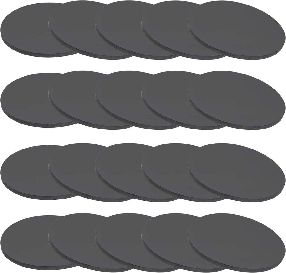 Rubber massieve schijven ringen, 20 stuks 65 mm ID x 3 mm dikke rubberen ronde pakking pad bussen afstandsring voor doe-het-zelf pakking ambacht, zwart