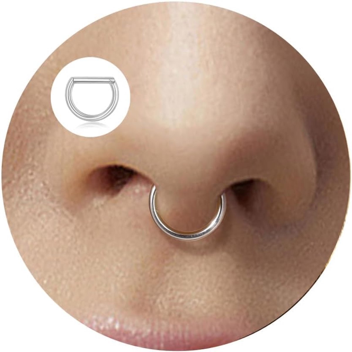 Neuspiercing ring 16 g septum piercing chirurgisch staal daith conch piercing neusring goud zilver zwart segmentring clicker spetum ringen helix tragus rook piercings oor 6/8/10 mm